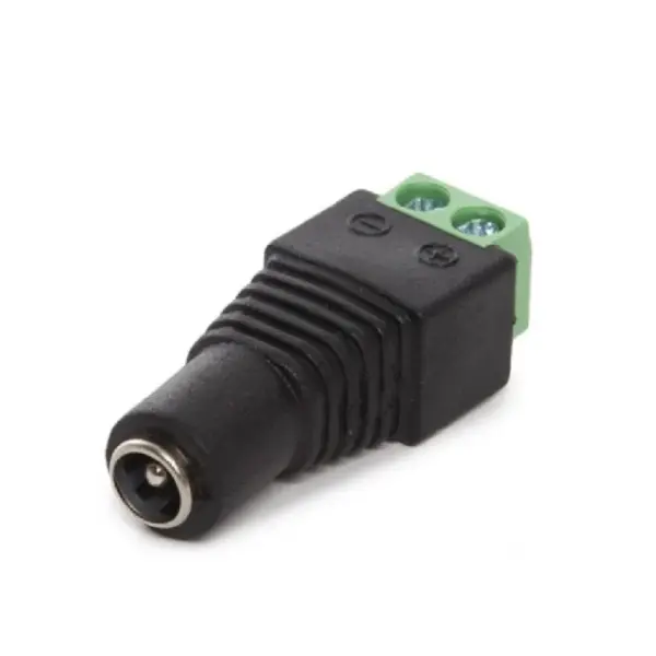 ADAPTADOR DC 12V VERDE (HEMBRA)