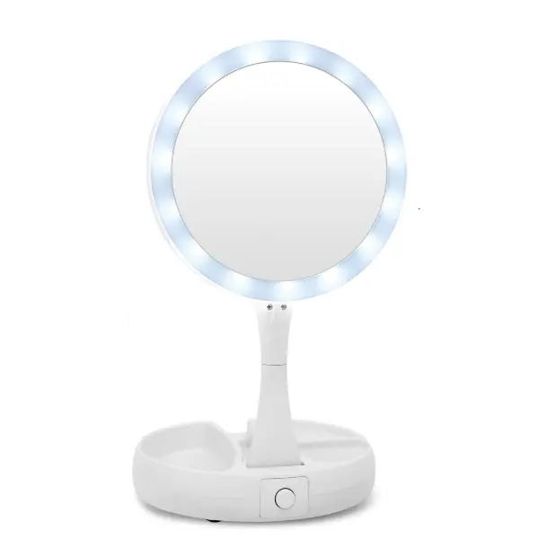 ESPEJO LED REDONDO RETRACTIL