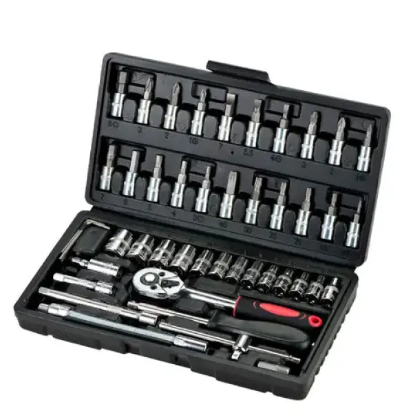 KIT DE HERRAMIENTAS LLAVE TUBO 46PC