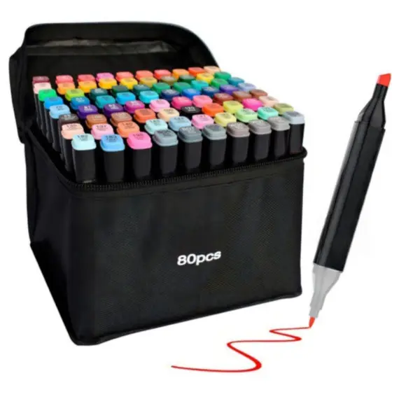 SET DE MARCADORES X60PCS DOBLE PUNTA