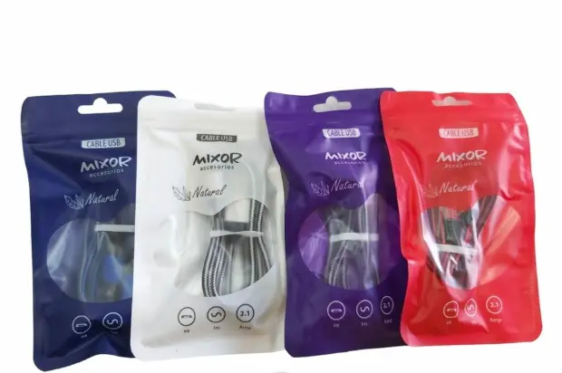 CABLE DE DATOS V8 MIXOR NATURAL BOLSITA