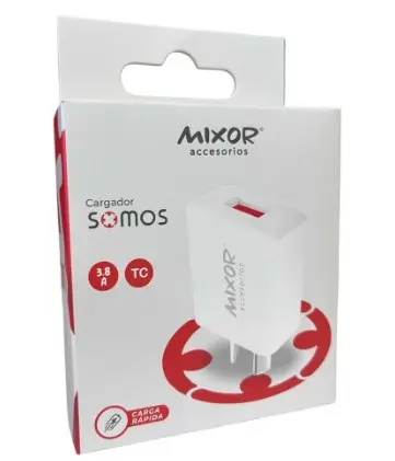 CARGADOR MIXOR SOMOS 1USB+CABLE TC