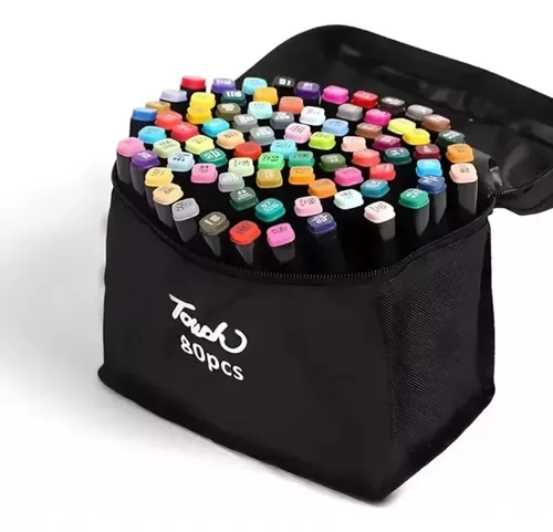 SET DE MARCADORES X80PCS DOBLE PUNTA