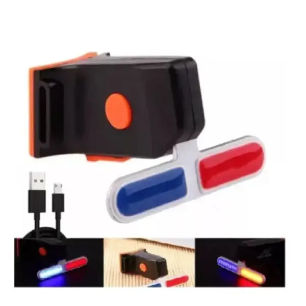 LUZ DE BICI TRIANGULO- CAJA NARANJA 056