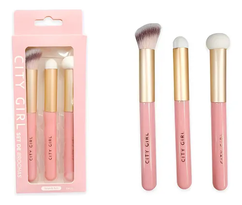 SET BROCHA MAQUILLAJE X3 CITY GIRL 0444
