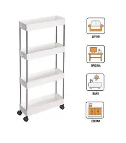 ORGANIZADOR 4 ESTANTES CON RUEDAS 