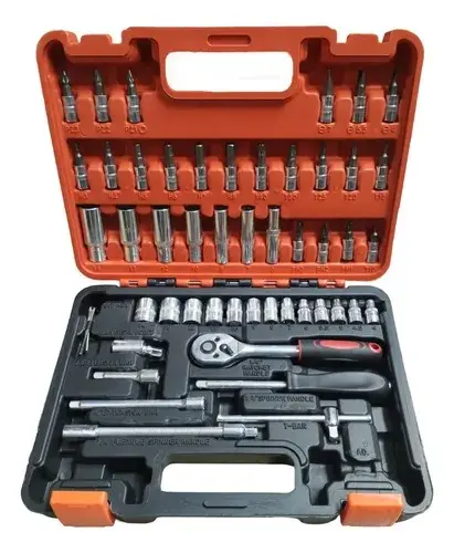 KIT DE HERRAMIENTAS LLAVE TUBO 53 PCS
