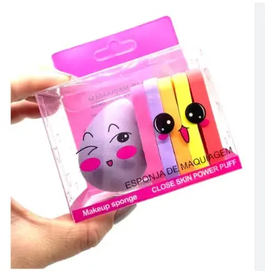 ESPONJA MAQUILLAJE + 4 PCS CUADRADAS