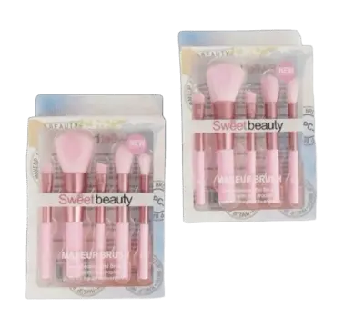 SET BROCHA MAQUILLAJE X5PCS SWEET BEAUTY