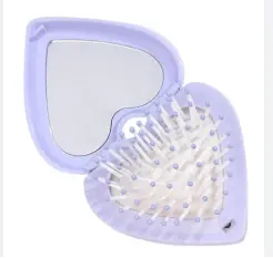 CEPILLO PLEGABLE CON ESPEJO CORAZON 6265