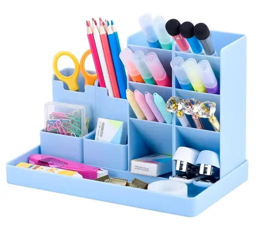 ORGANIZADOR ESCRITORIO PLASTICO CELESTE S4A