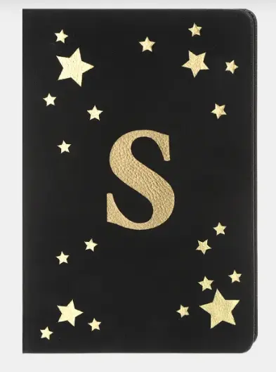 LIBRETA NEGRA CON ESTRELLA + INICIAL BB20366