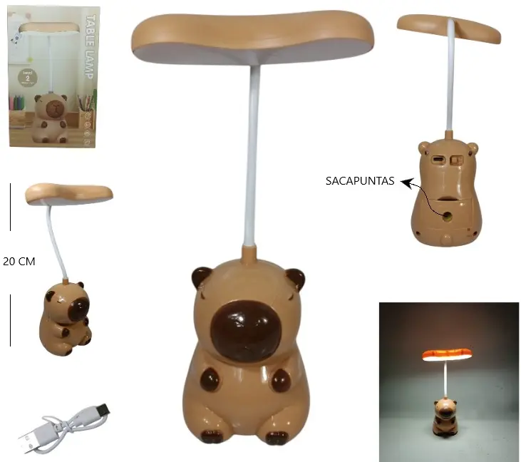LAMPARA LED - CAPIBARA CON SACAPUNTAS 83064