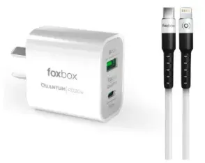 CARGADOR FOXBOX MEGA 30W CON CABLE IPHONE