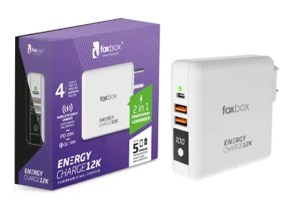 CARGADOR +POWER BANK FOXBOX 1200 ENERGY CHARGE