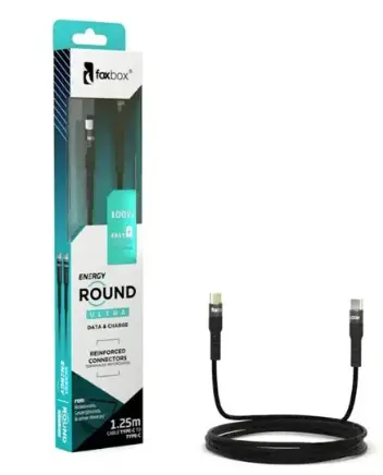 CABLE DE DATOS USB A TIPO C FOXBOX ROUND