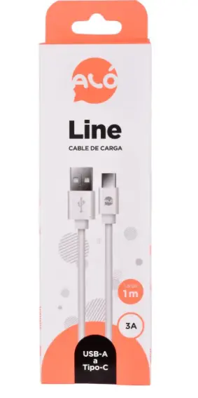 CABLE DE DATOS USB A TIPO C ALO LINE 15W
