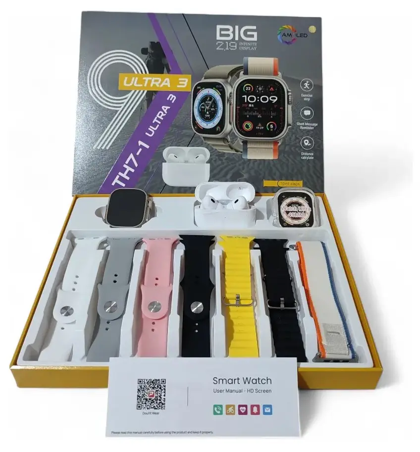 SET SMARTWATCH + AURICULARES TWINS  TH7-2
