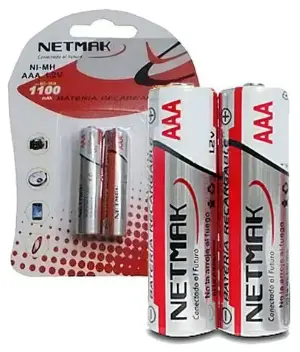 PILAS RECARGABLES AAA 1100 NETMAK