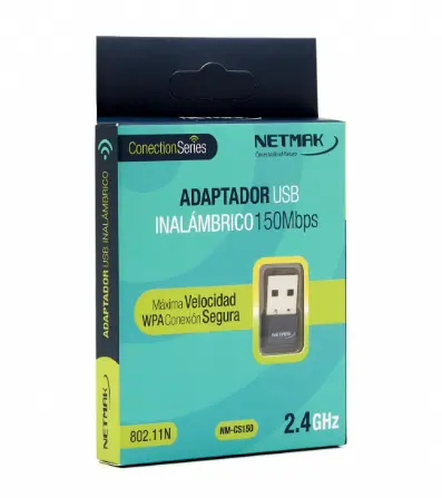 ADAPTADOR WIFI NANO NETMAK 150MBPS NM-CS150