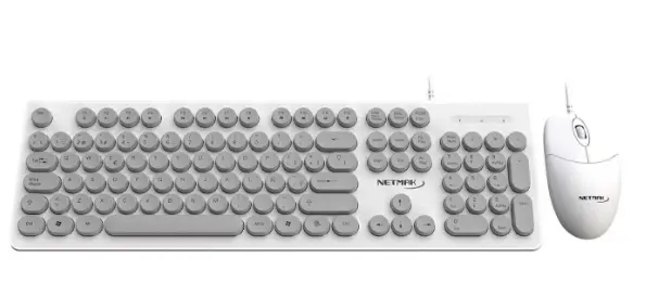 KIT TECLADO+MOUSE NETMAK USB NM-KB258-W