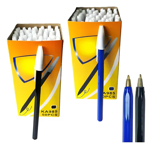 LAPICERA TRAZO MEDIO AZUL Y NEGRO XCAJA KA985