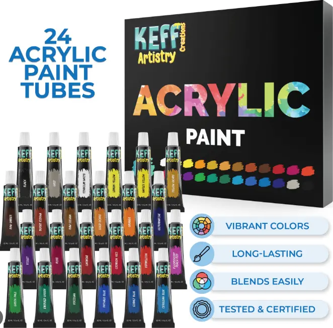 PINTURAS ACRILICAS 24PCS BD-12700
