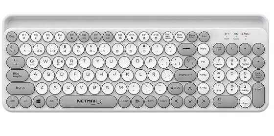 TECLADO INALAMBRICO 2.4GHZ + BT 5.0 NM-KB380W