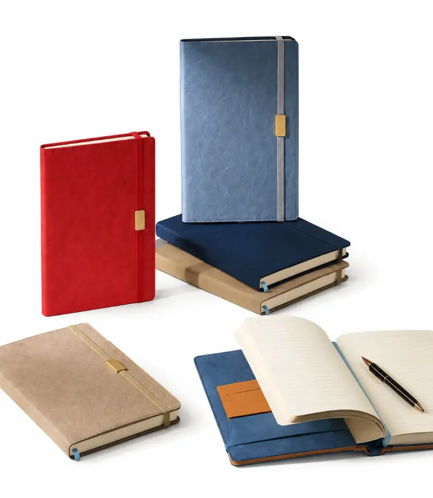 LIBRETA DE CUERO CON ELASTICO B5 BB-0428