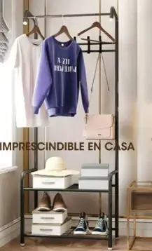 PERCHERO 2 ESTANTES 50970