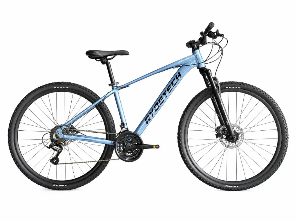 BICICLETA RYDETECH 700 PRO ALUMINIO RODADO 29 TALLE M - CELESTE/NEGRO