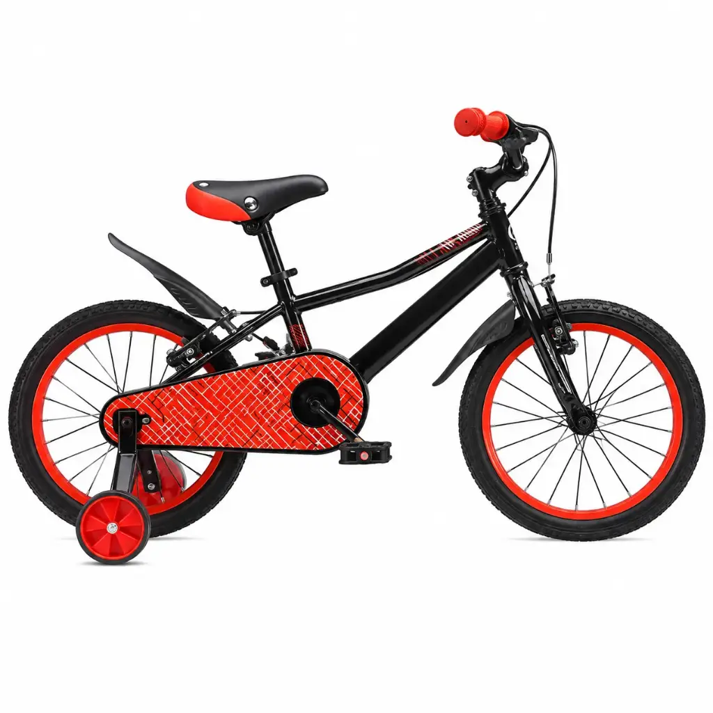 BICICLETA OVERTECH Q5 R16 NEGRA/ROJA - PREVENTA
