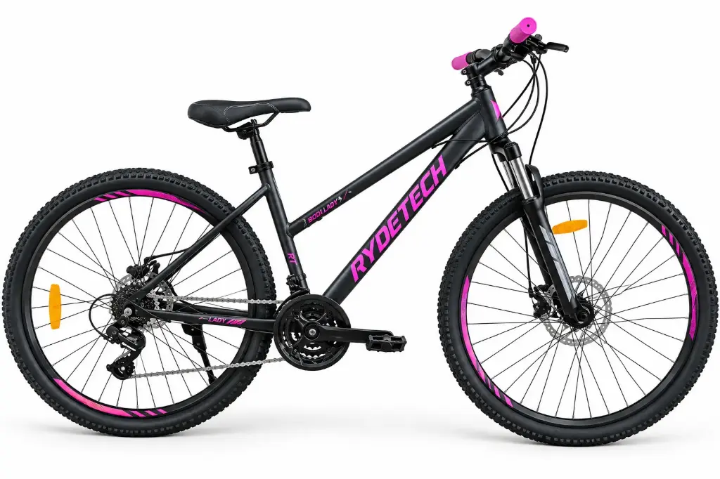 BICICLETA RYDETECH 500 VERSION LADY ACERO RODADO 29 TALLE M - NEGRO/ROSA S/D