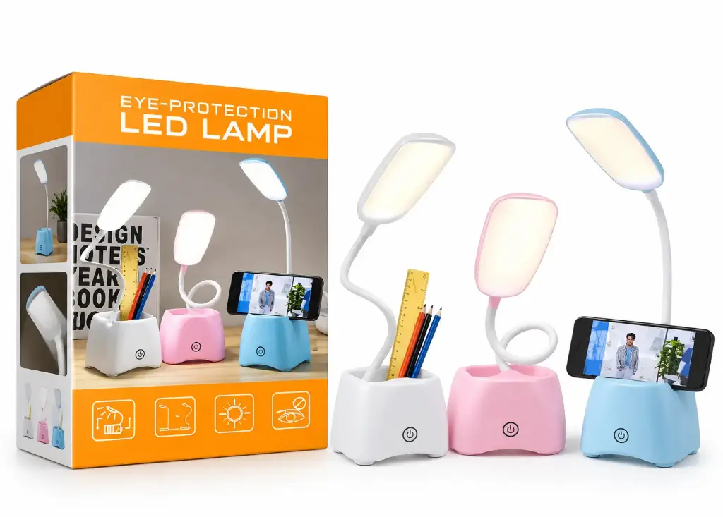 LAMPARA DE ESCRITORIO AZUL/ROSA ILU0119