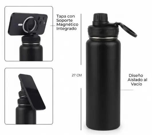 BOTELLA CON SOPORTE MAGNETICO PARA CELU 783