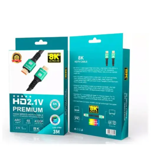 [1011491] CABLE DE HDMI A HDMI 3 MTS HD2,1V PREMIUM CAJA 