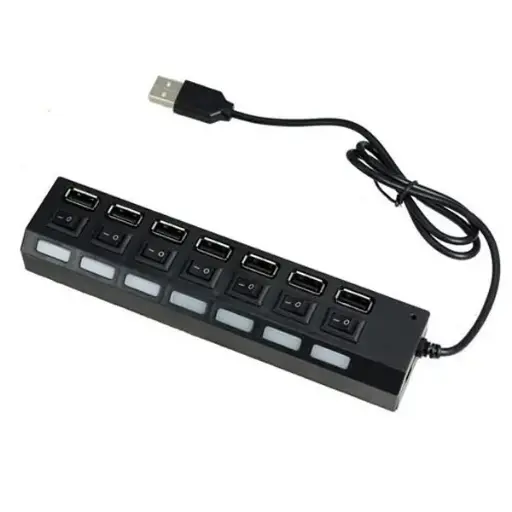 [101278] HUB USB 2.0 7 PUERTOS CON SWITCH