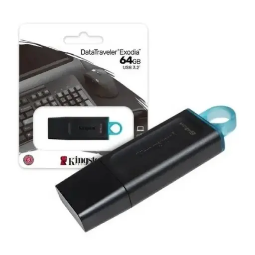 [876439] PENDRIVE 64GB KINGSTON EXODIA 3,2