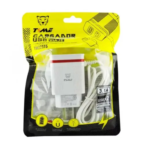 [90218] CARGADOR TIME 3,1A V8 324 BOLSITA