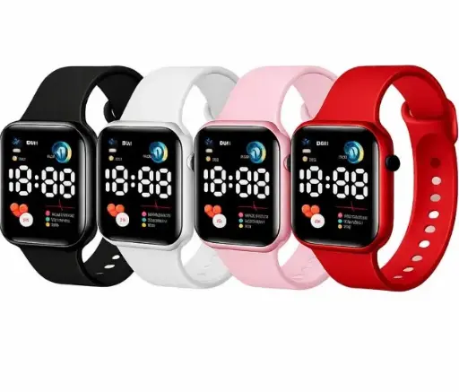 [998913] RELOJ CUADRADO DIGITAL COLORES 1100