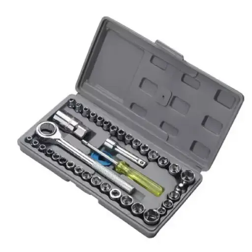 KIT DE HERRAMIENTAS LLAVE TUBO 46PCS