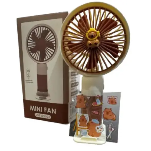 [101551] VENTILADOR MINI CON PORTA CELULAR CAPIBARA 5387