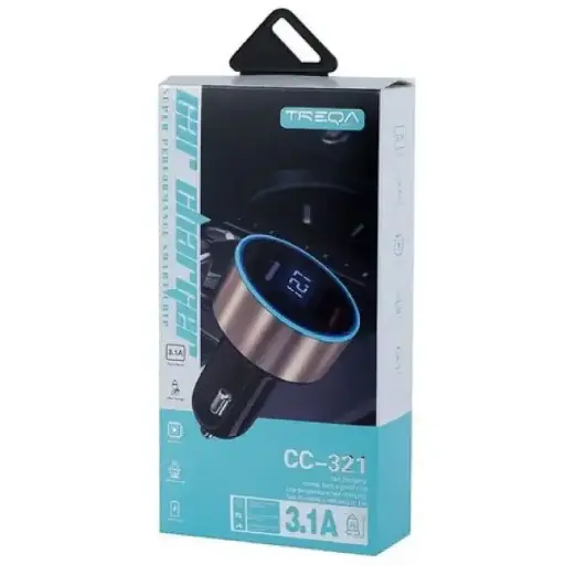 [101662] CARGADOR AUTO TREQA 321/341 2USB