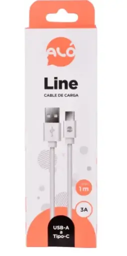 CABLE DE DATOS USB A TIPO C ALO LINE 15W