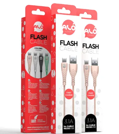 CABLE DE DATOS USB A TIPO C ALO FLASH 