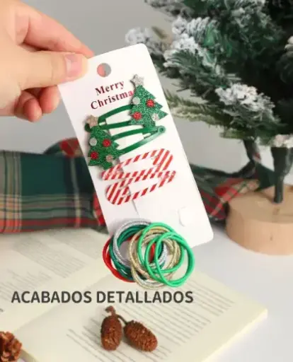 TRABITAS DE PELO NAVIDAD X5 FB-21001