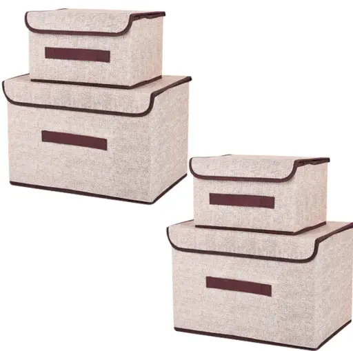 CAJA ORGANIZADOR DE TELA PLEGABLE X4 ORGCA10B