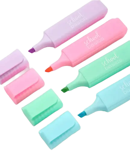 RESALTADOR 4PCS COLORES PASTELES BA-03273