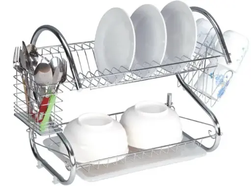 ESCURRIDOR DE PLATOS - 2 NIVELES DE ACERO