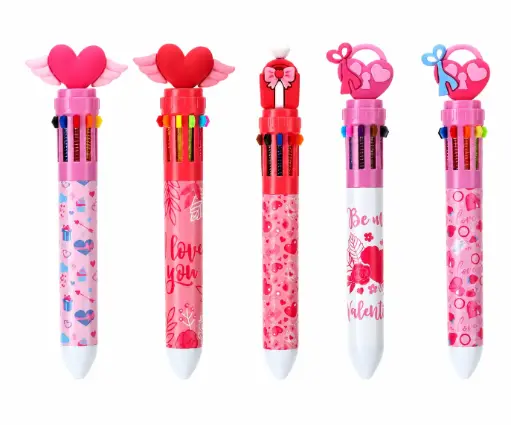 LAPICERA CORAZONES 10 COLORES X6 BA-36566